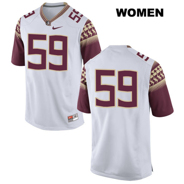 Women's NCAA Nike Florida State Seminoles #59 Brady Scott College No Name White Stitched Authentic Football Jersey OEO0169LE